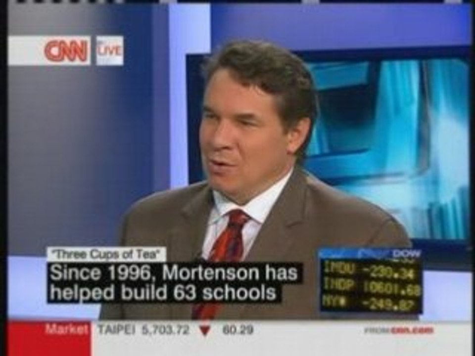 ITW Greg Mortenson - Your World Today CNN Int. 10/02/2008