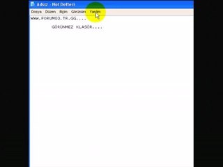 Görünmez Klasör Yapımı
