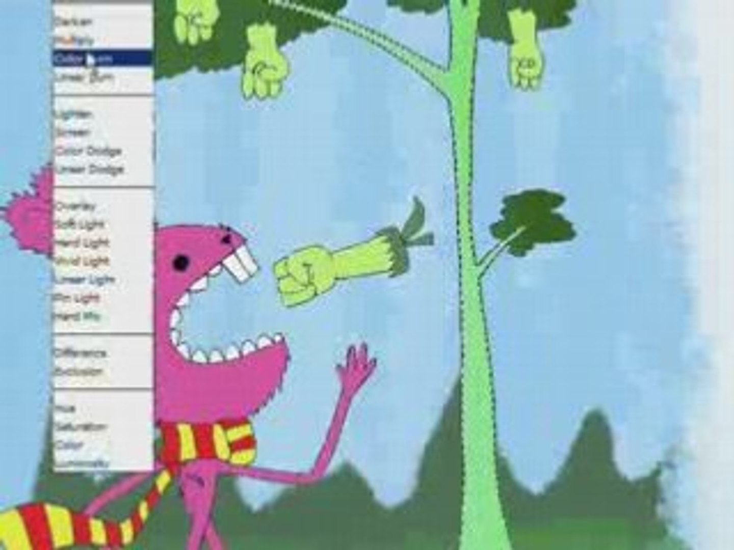 Coloring a hand drawn picture with photoshop CS2