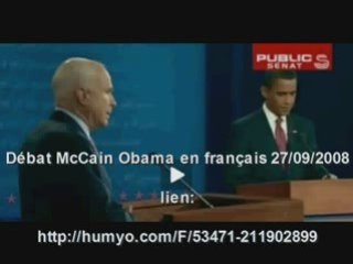 Débat Obama McCain en français 27-09-2008