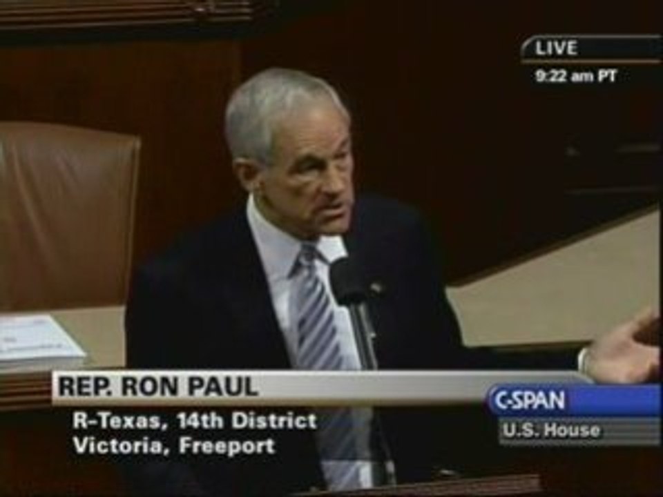 The BailOut Fiasco: Rep. Ron Paul