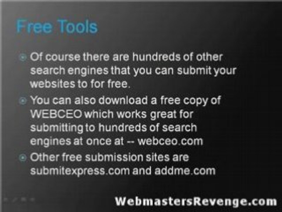 Submit Your Websites for Free