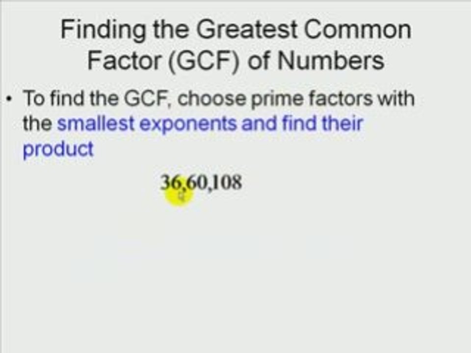 Algebra Help - Greatest Common factors