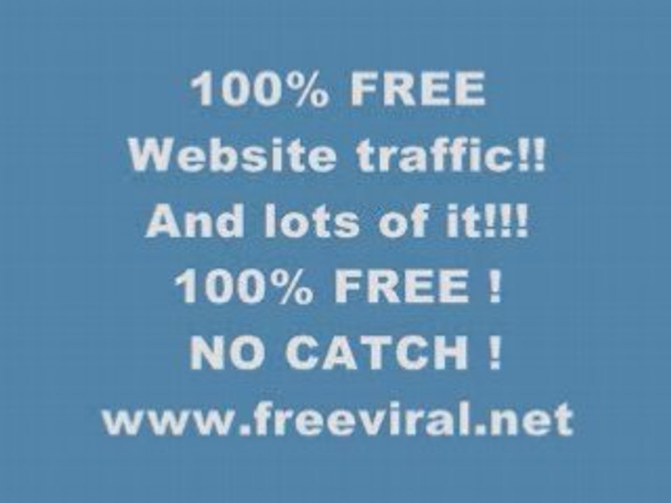 100% FREE WEBSITE TRAFFIC !!