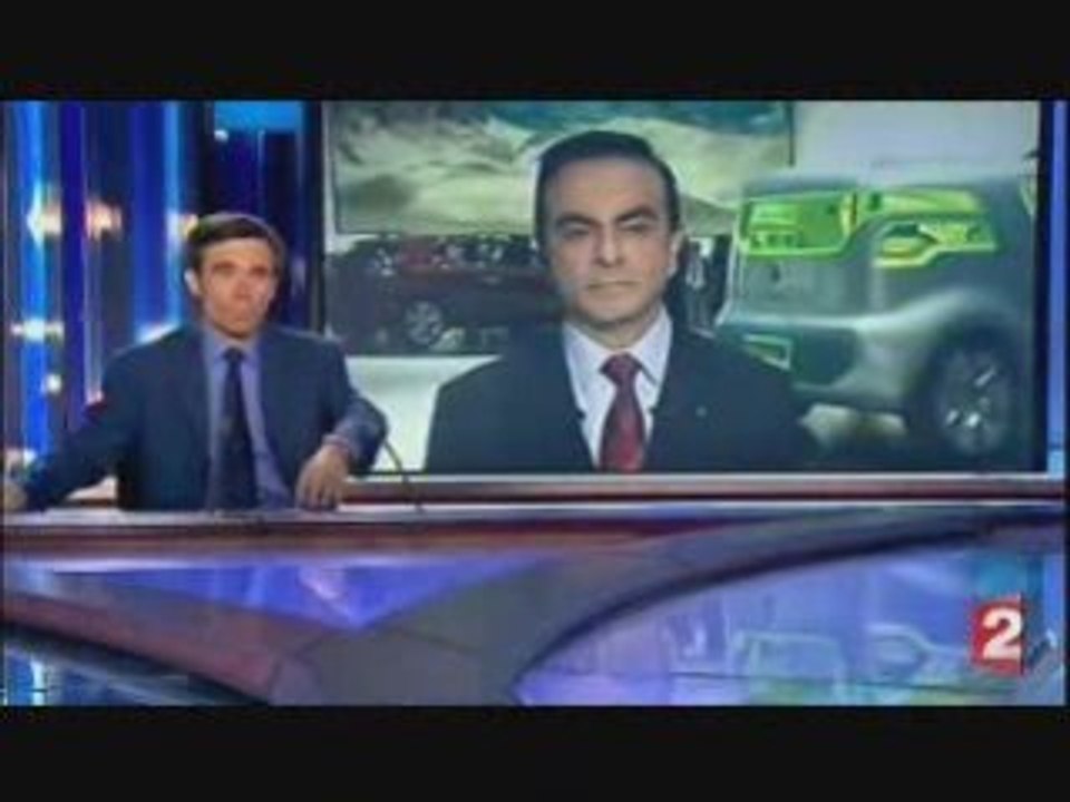 Mondial de l'auto 2008: Miev et Carlos Ghosn