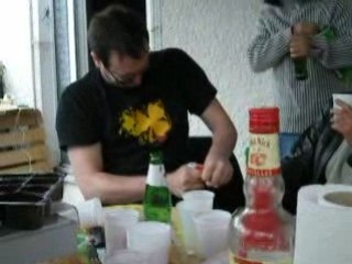 Vodka et la bouteille de bière ...