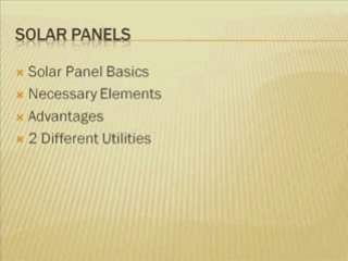 Information On Homemade Solar Panels