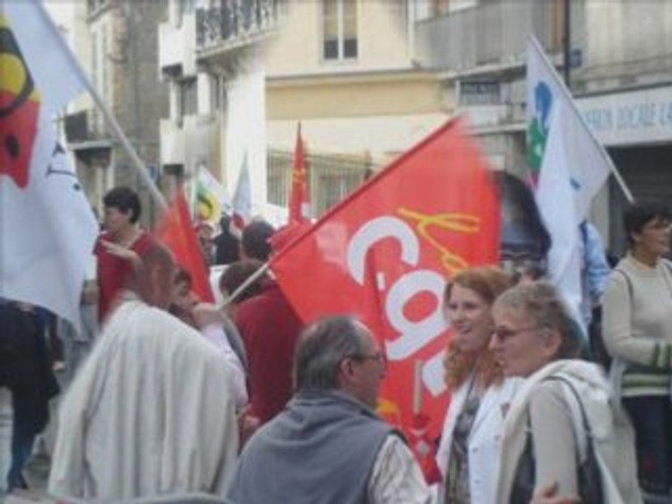MANIF MONT DE MARSAN à l'appel de la C.S.I. le 7.10.2008