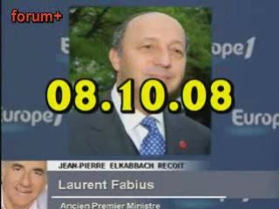 ITW de Laurent Fabius (08.10.08)