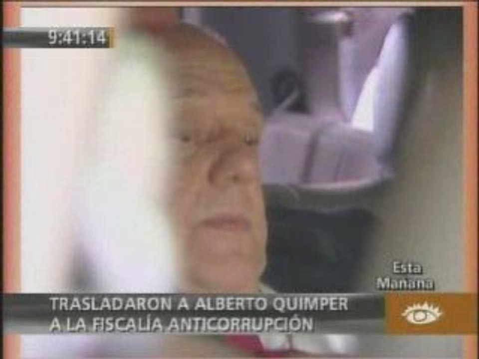 Alberto Quimper es tr5asladado a la Carceleta del Poder Judi