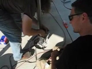 09/07/07 Umbrella Bus Shelter Construction Progress, Clip 2.