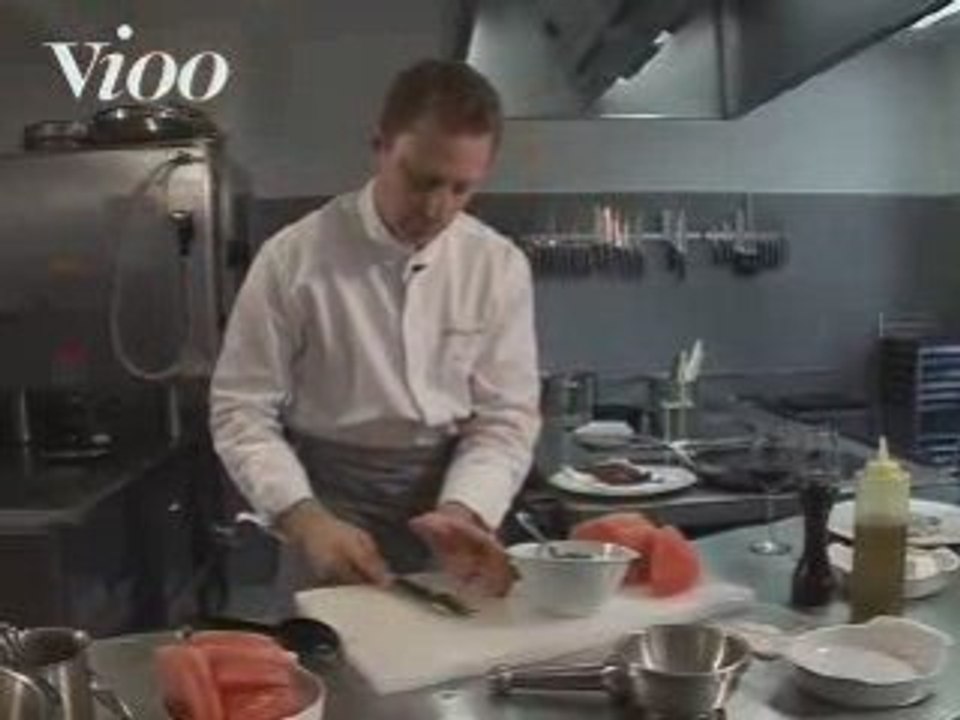 Pastèque au chèvre frais et au poivre de Séchouan