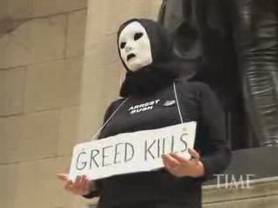 Bailout protest in Wall Street