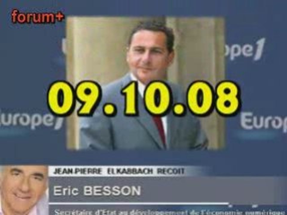 ITW de Eric Besson (09.10.08)