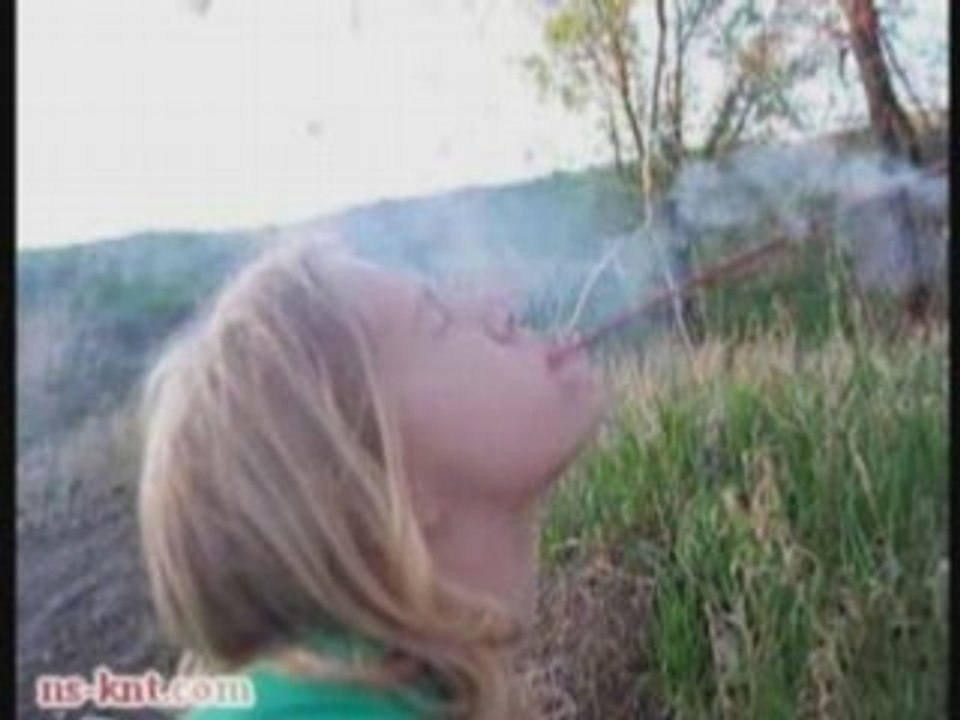 Girl Shoots Bottle Rocket Out Her Mouth