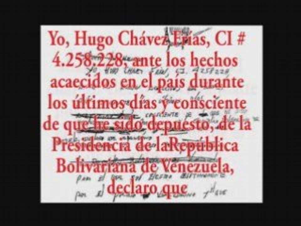 CHAVEZ renuncio........!