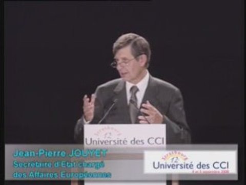 Université des CCI 2008 Strasbourg - J.P. JOUYET Enjeux presidence française union européenne