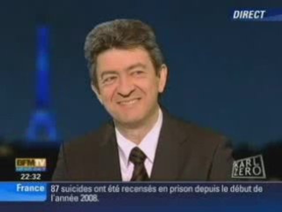 Jean-Luc Mélenchon invité de Karl Zéro le 09/10/2008