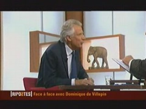 Villepin 12 octobre 2008 France5 Ripostes 2 sur 2