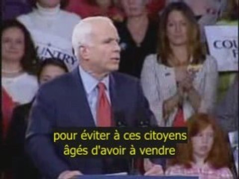 14/10/08: McCain annonce son plan pour l'économie (VOSTF)