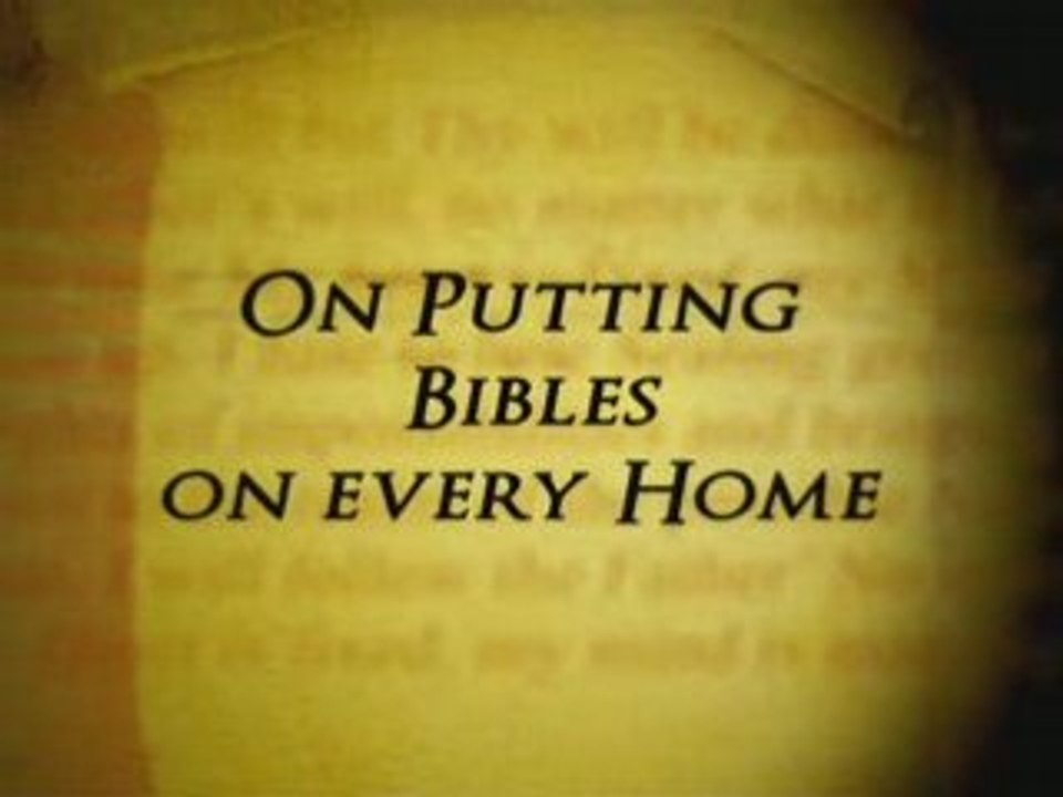 Sonspeak- Putting Bible on Every Home