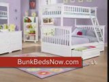 Columbia Twin over Full Bunk Bed - White