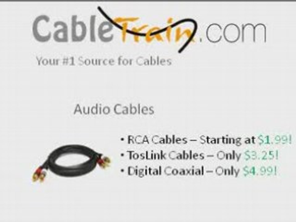 CableTrain.com -  HDMI cables, Toslink Audio Cable, Cat 5e