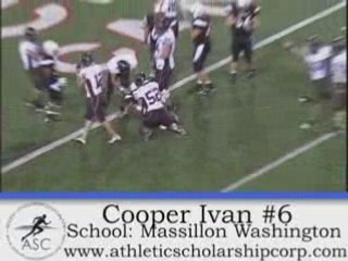 COOPER IVAN #6 S/RB MASSILLON TIGERS FOOTBALL