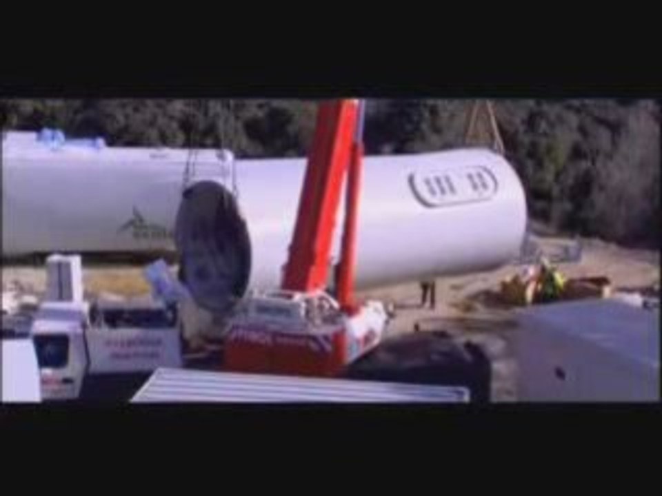 montage d'une éolienne