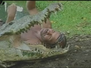 Man Wrestles Crocodile