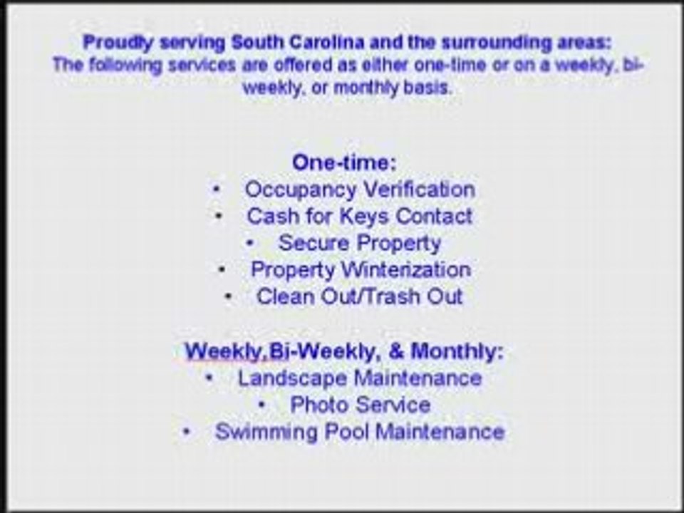 Top REO Management Services Charleston South Carolina