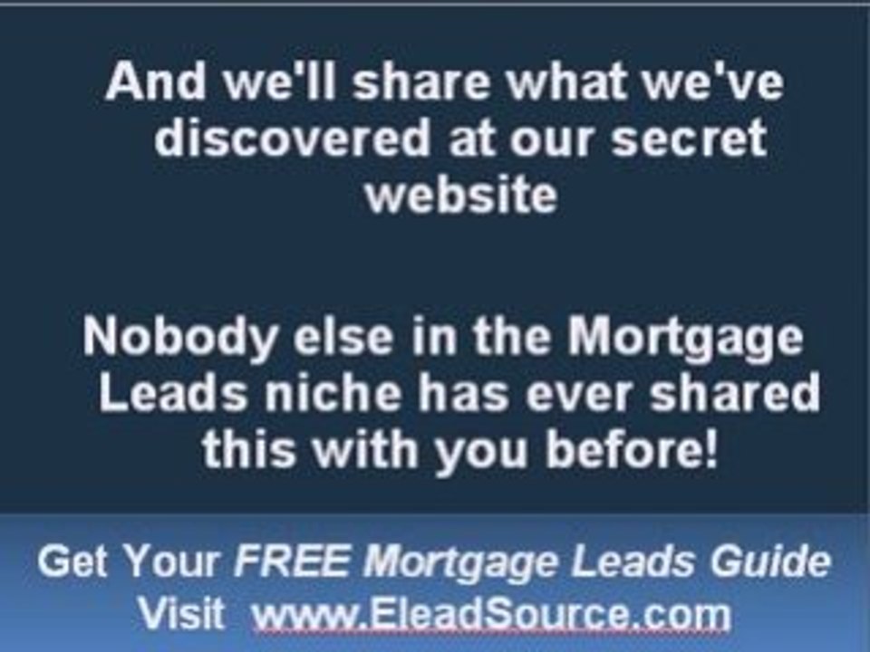Internet Mortgage Leads