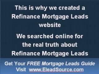 Re-Finance Mortgage Leads