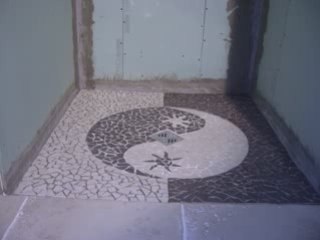 Mosaïque douche italienne