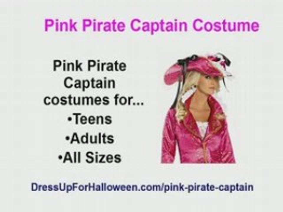 Female Pink Pirate Costume