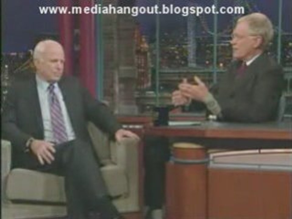David Letterman McCain October 16