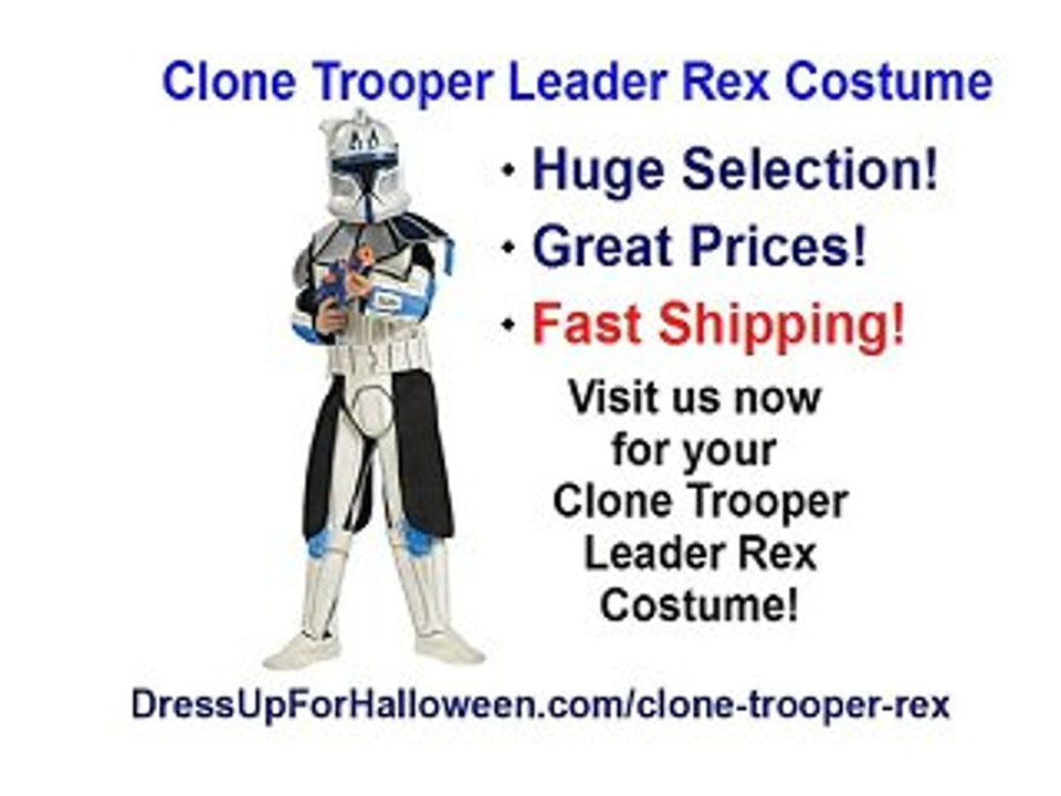 Child Deluxe Clone Trooper Leader Rex Costume for Halloween