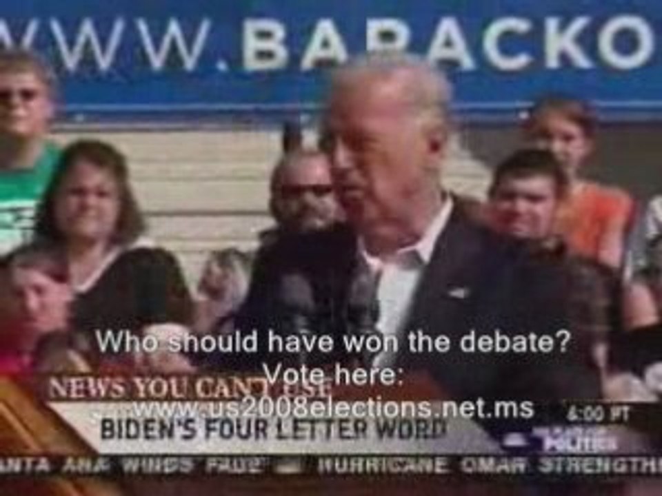 Joe Biden Can't Count - Obama and McCain Presidential Debate