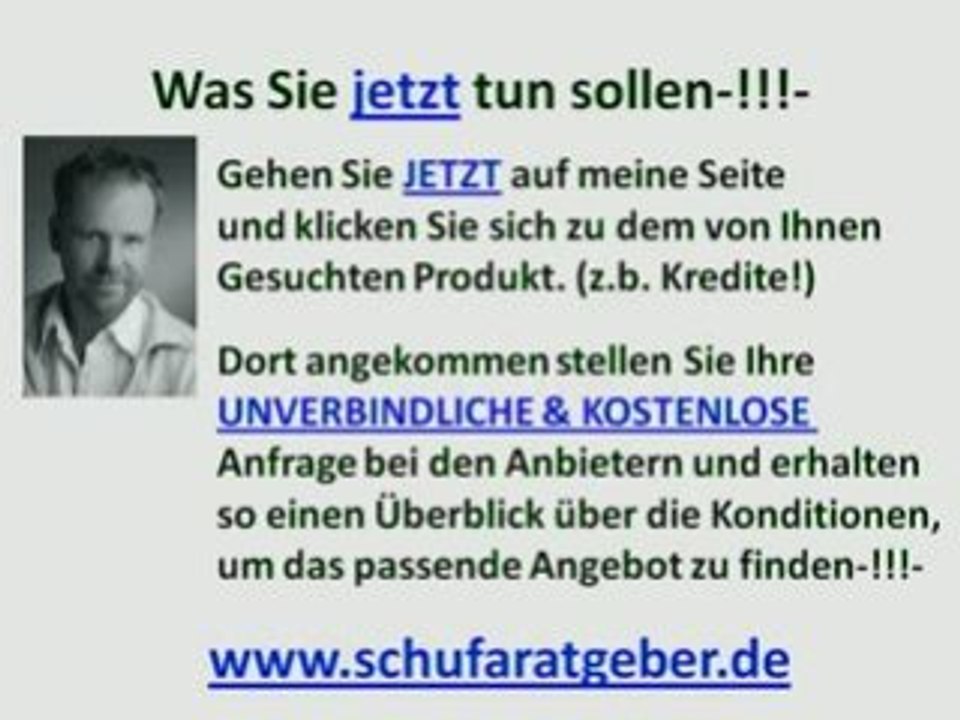 umschuldung mit negativer schufa Ratgeber Video!