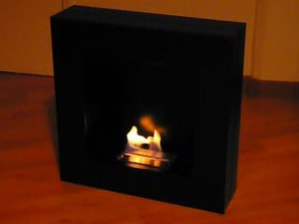 Bio-cheminée PANAMA Black, métal laqué noir