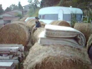 Escaladage de botte de foins