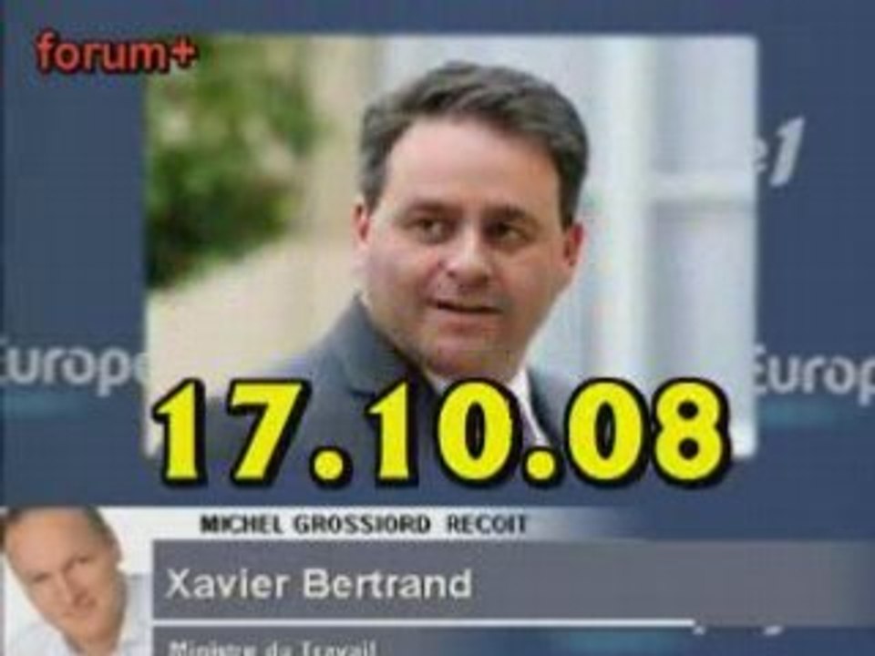 ITW de Xavier Bertrand (17.10.08)