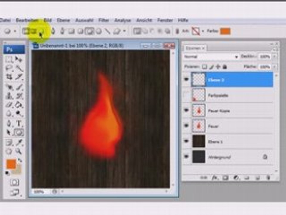 Photoshop Videotutorial Nr. 12 - Feuer mit Fackeln