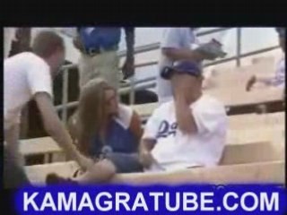 Homerun Ball Nails Dodger Fan In The Face