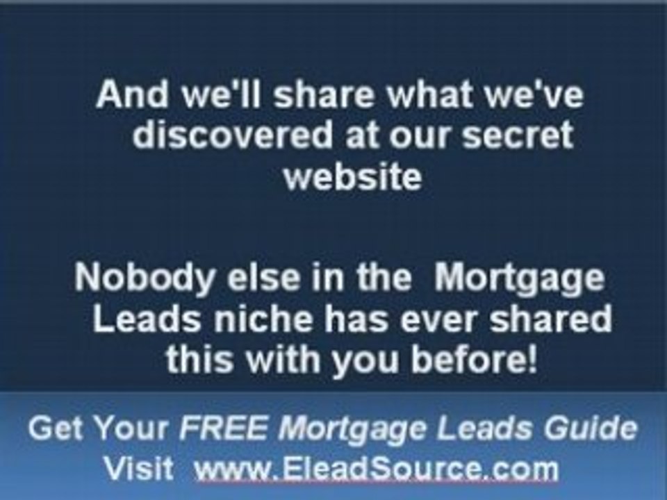 Internet Mortgage Lead