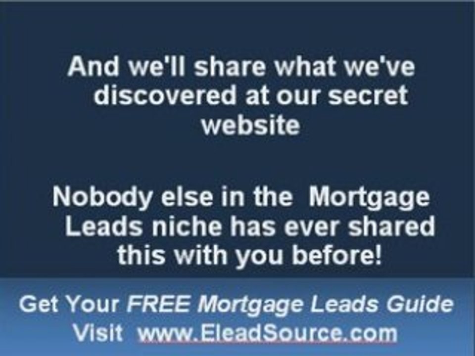 Internet Mortgage Lead