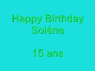 Anniversaire solène 15 ans