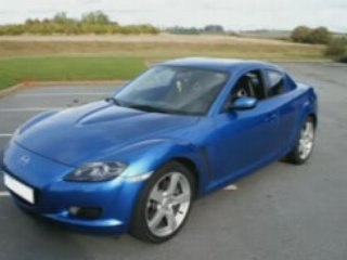 mazda rx8 bleu