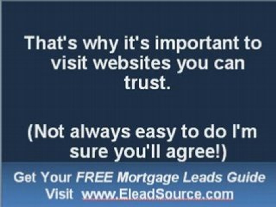 Internet Mortgage Lead
