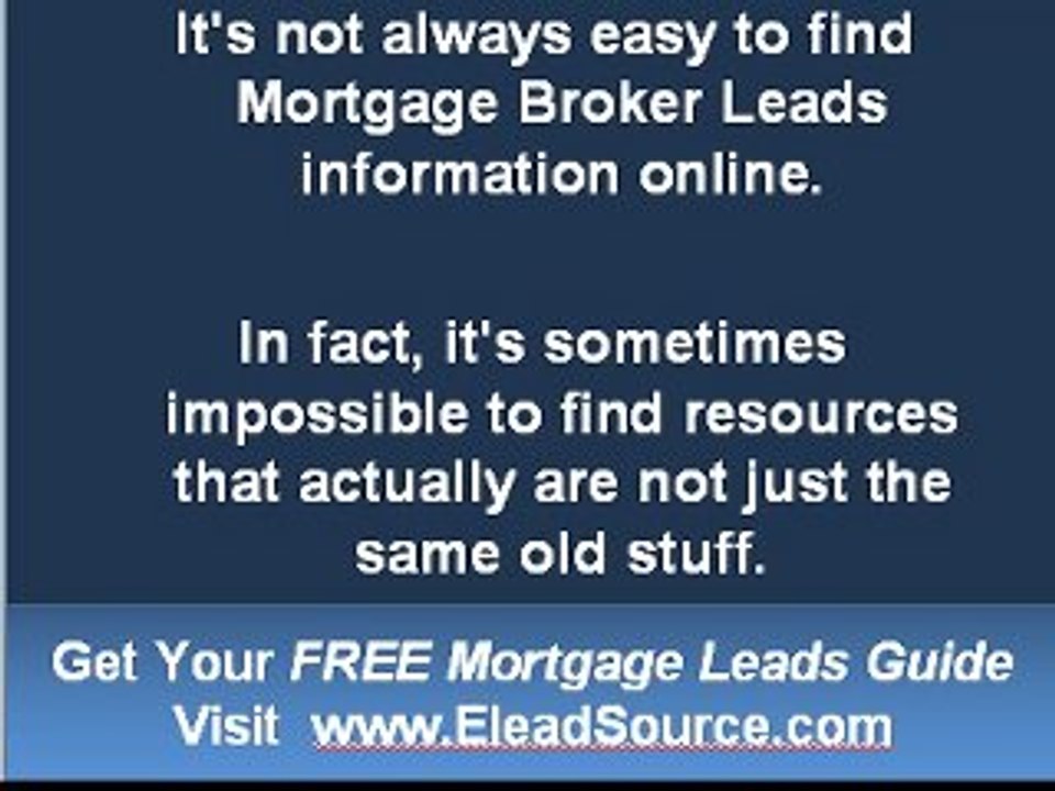 Internet Mortgage Lead